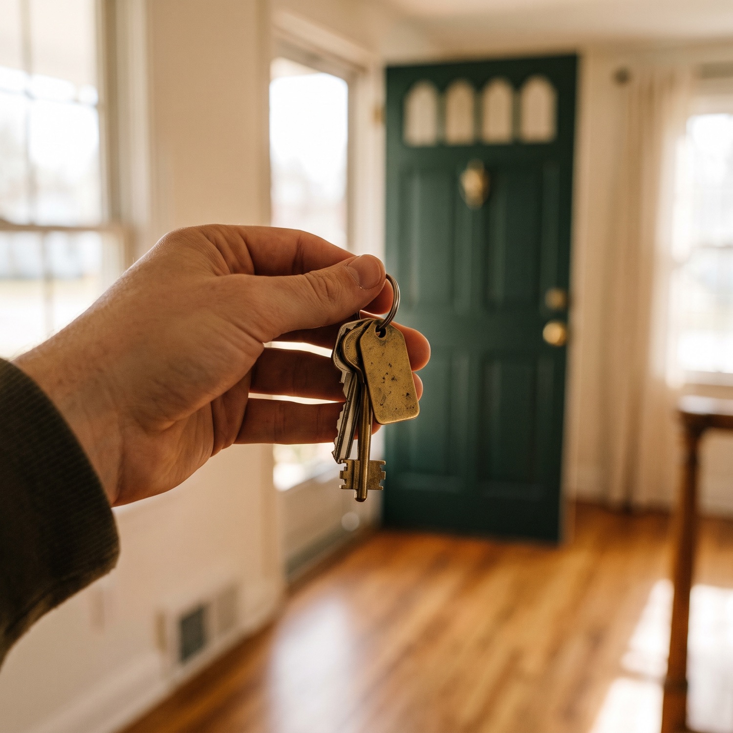 Handing over keys to a sold home